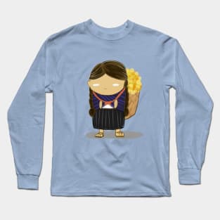 Mujer con flores Long Sleeve T-Shirt